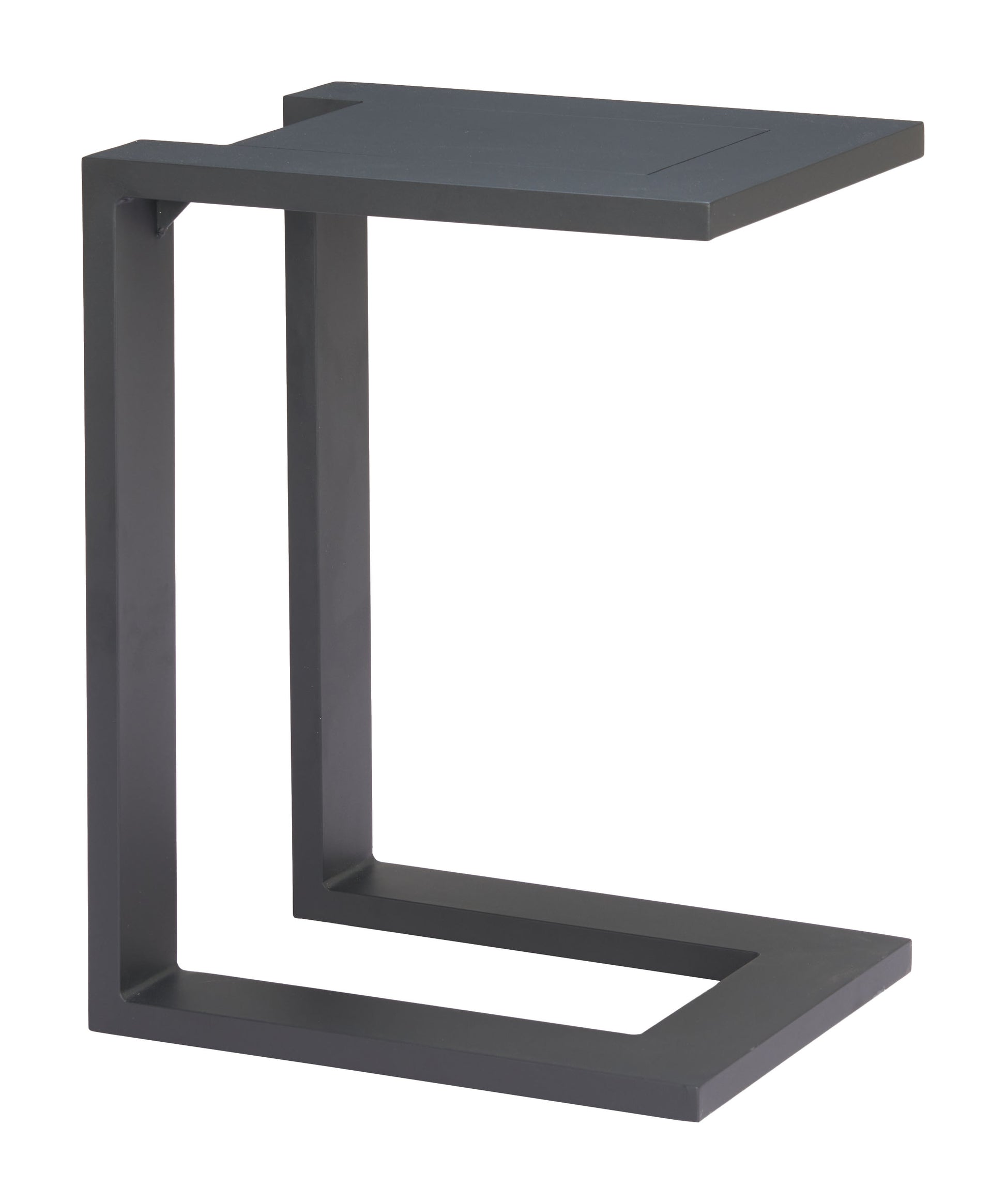 24" Black Aluminum Pedestal End Table-4