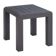 22" Black Aluminum Square Pedestal End Table-0