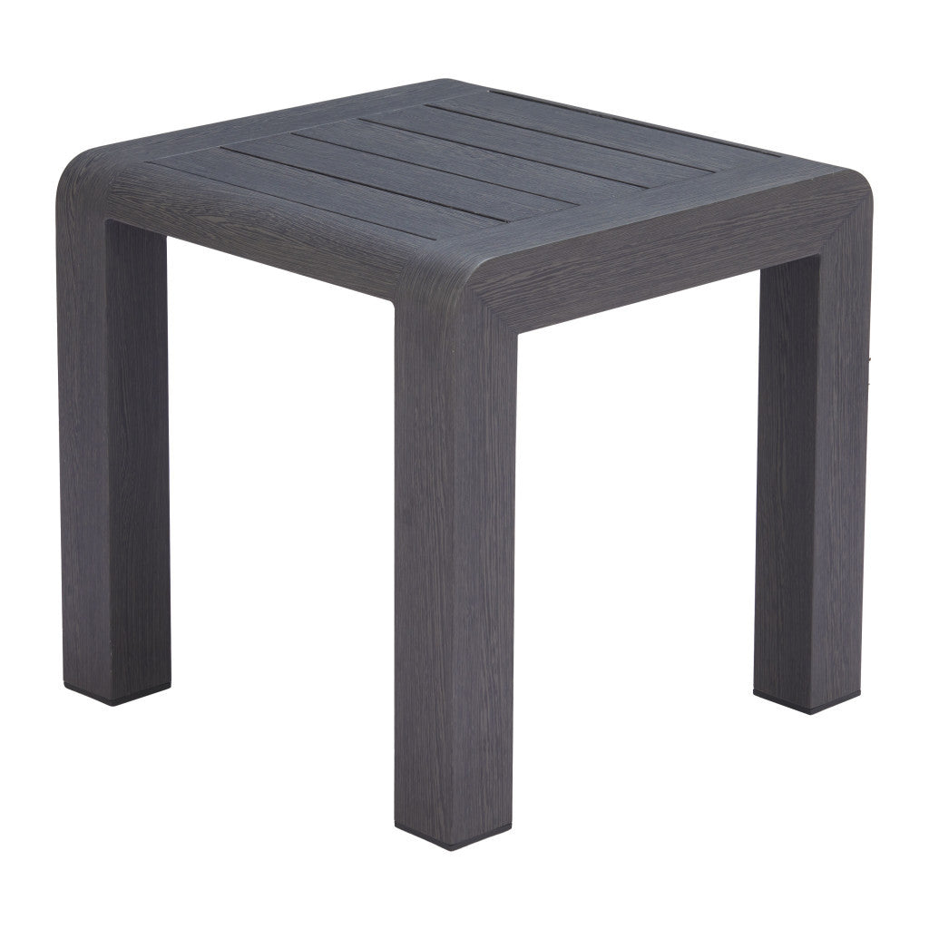 22" Black Aluminum Square Pedestal End Table-1