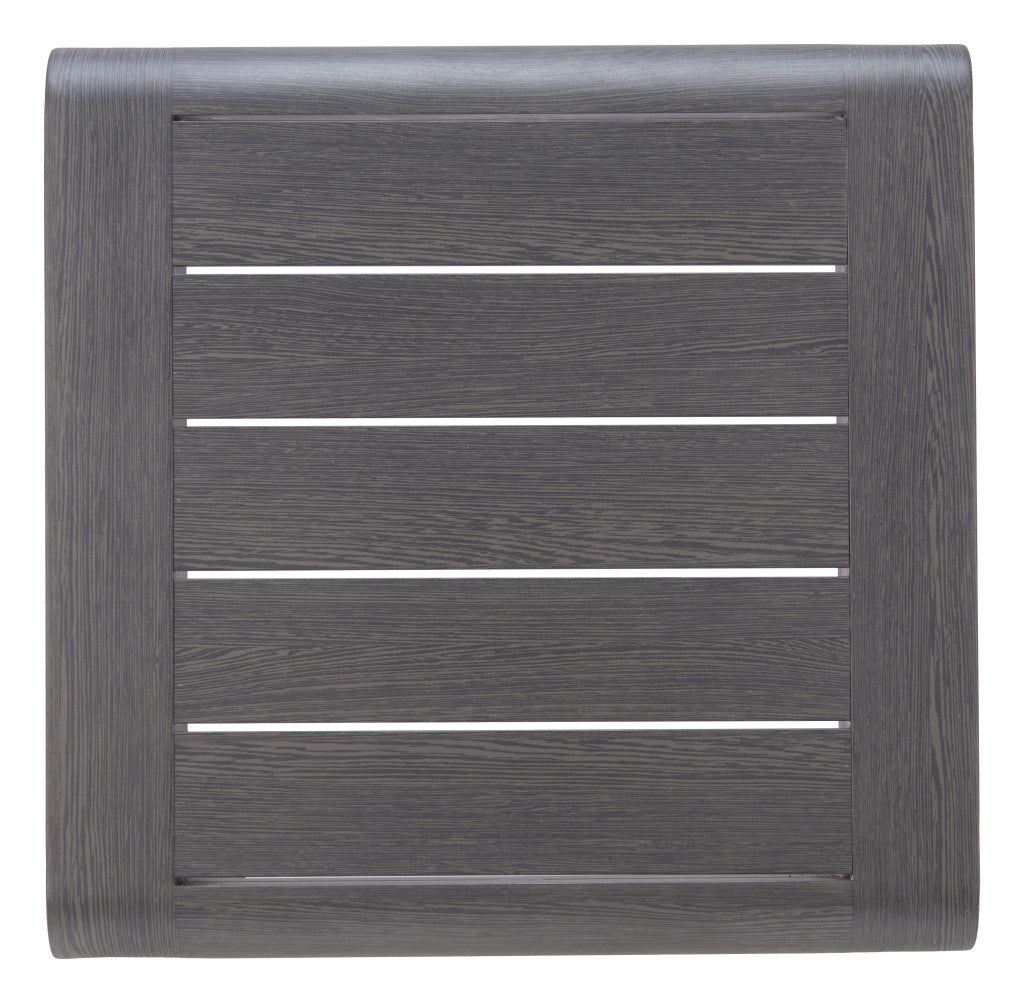 22" Black Aluminum Square Pedestal End Table-4