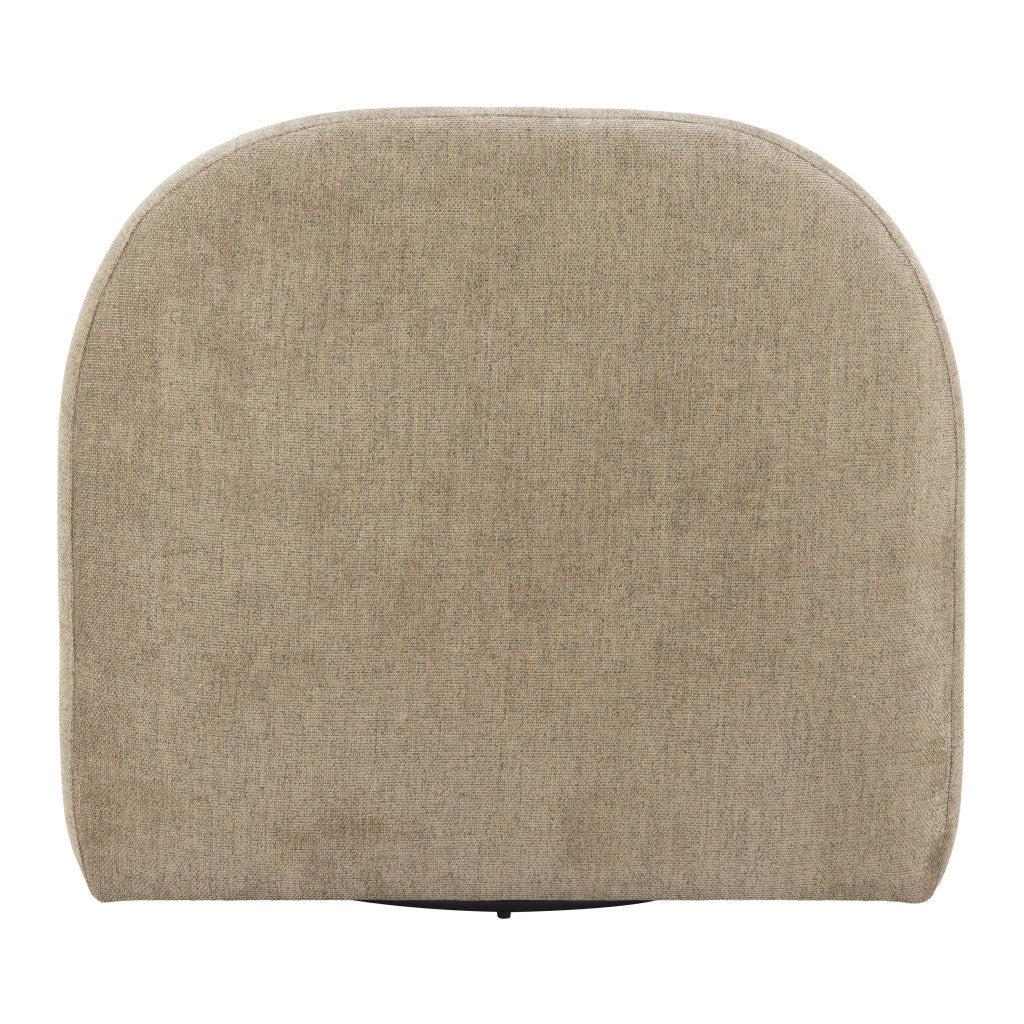 32" Brown Upholstered and Manufactured Wood Swivel Side Chair-3