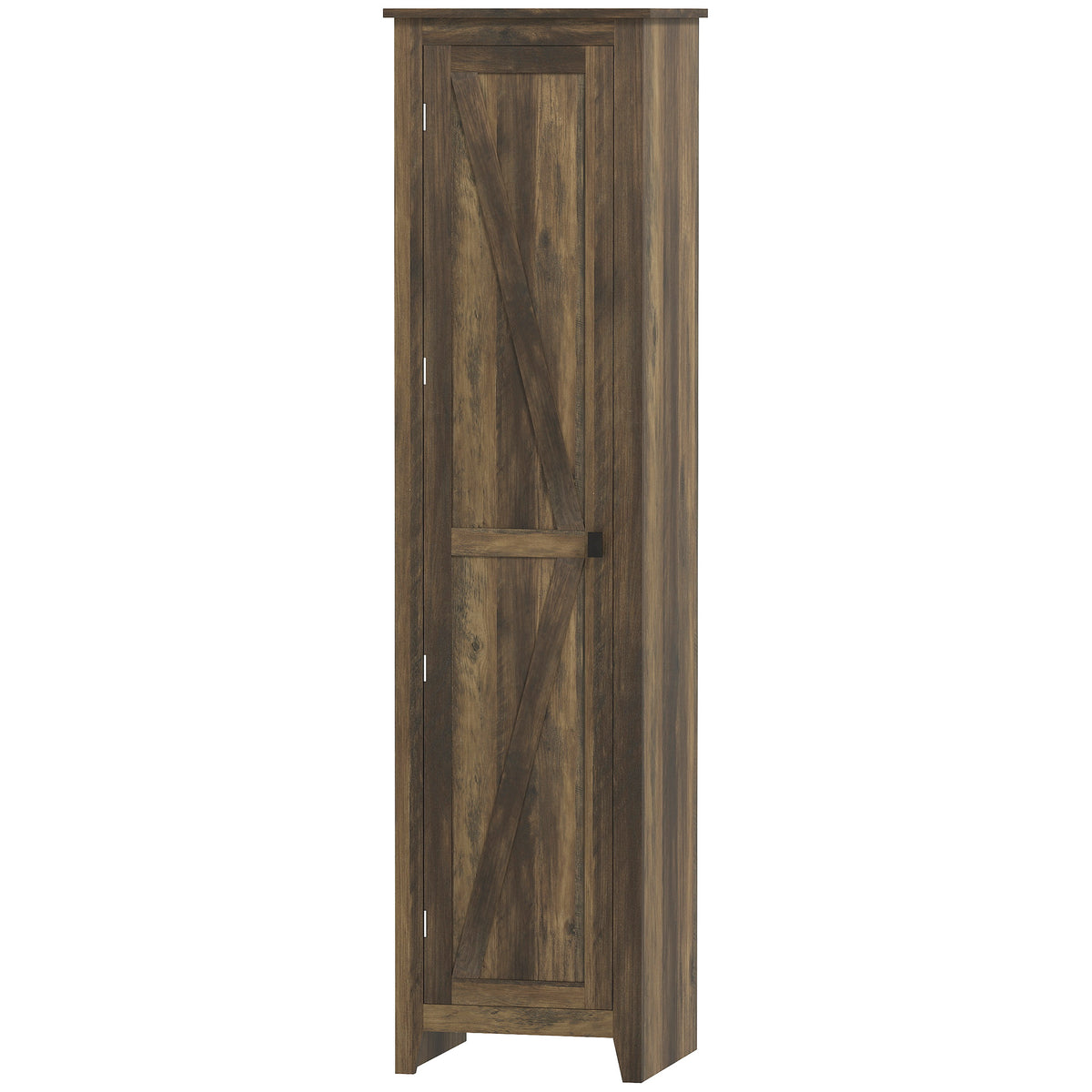 67" Farmhouse Kitchen Pantry Cabinet - Brown Barn Door-Home Furnishings > Storage & Organization > Kitchen Pantry Cabinets-DECOROLALA