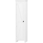 67" Farmhouse Kitchen Pantry Cabinet with Barn Door - White-Home Furnishings > Storage & Organization > Kitchen Pantry Cabinets-DECOROLALA