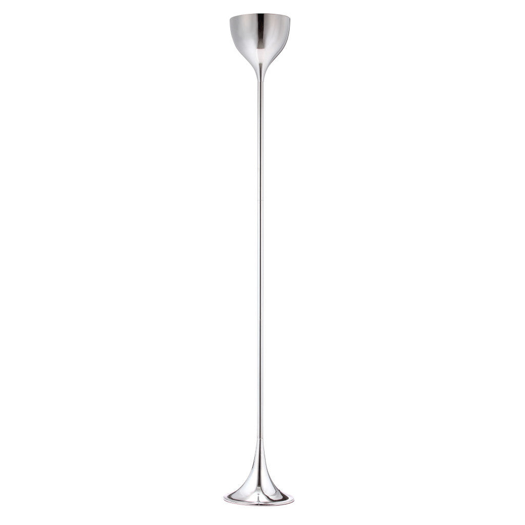 67" Steel Floor Lamp With Silver Steel Bell Shade-Floor Lamps-DECOROLALA
