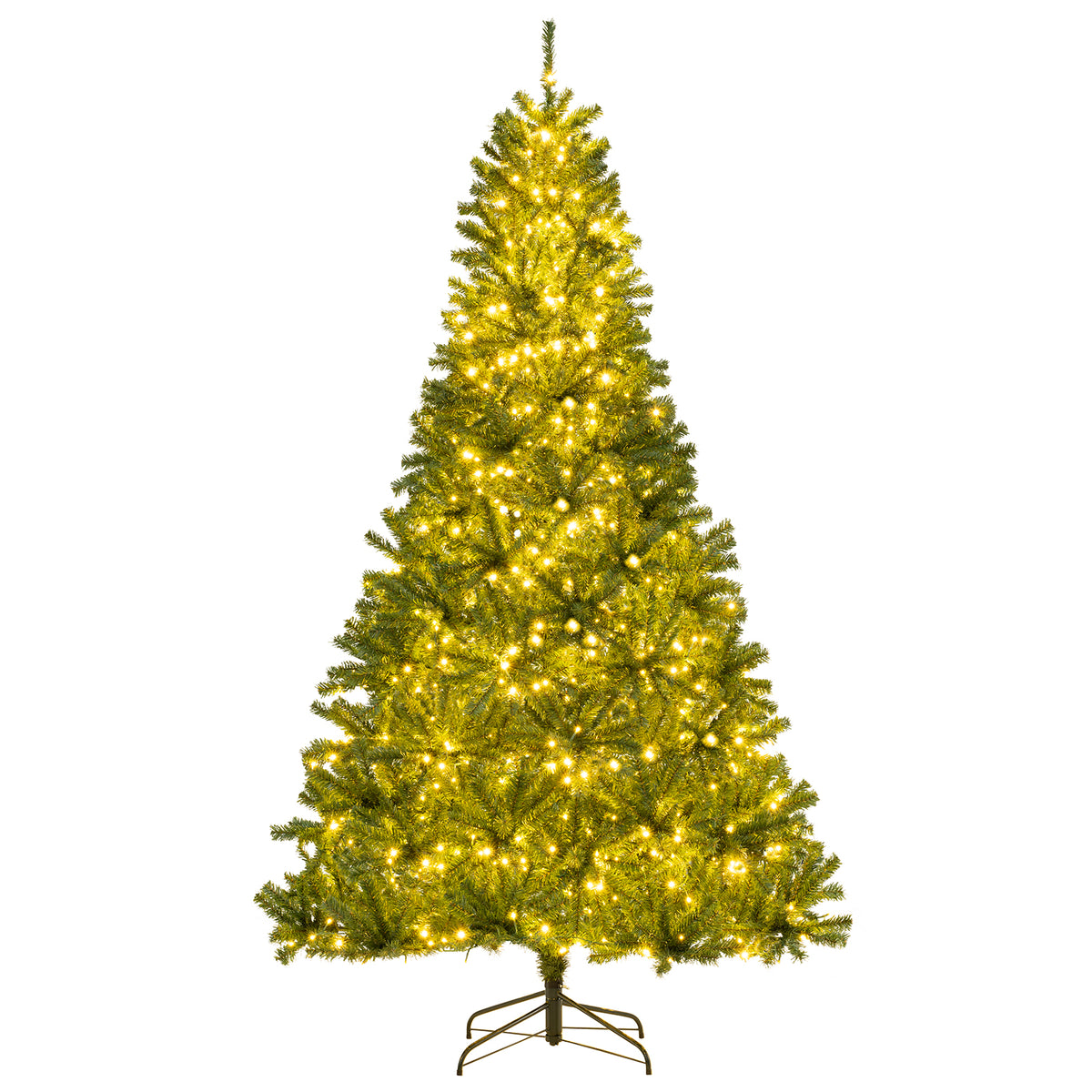 6/7/8 FT Pre-Lit Artificial Christmas Tree with Remote Control and LED Lights-8ft-Christmas Trees-DECOROLALA