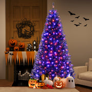 6/7/8 Feet Artificial Christmas Tree with 6 Lighting Modes and Spooky Sounds-L-Christmas Trees-DECOROLALA