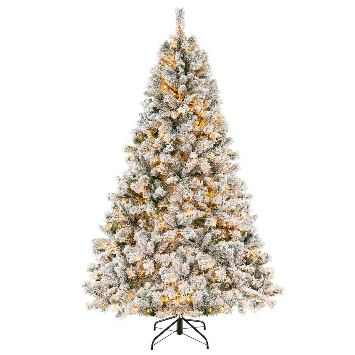 6/7/8 Feet Artificial Xmas Tree 3-Minute Quick Shape-7 ft-Christmas Trees-DECOROLALA