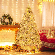 6/7/8 Feet Artificial Xmas Tree 3-Minute Quick Shape-7 ft-Christmas Trees-DECOROLALA