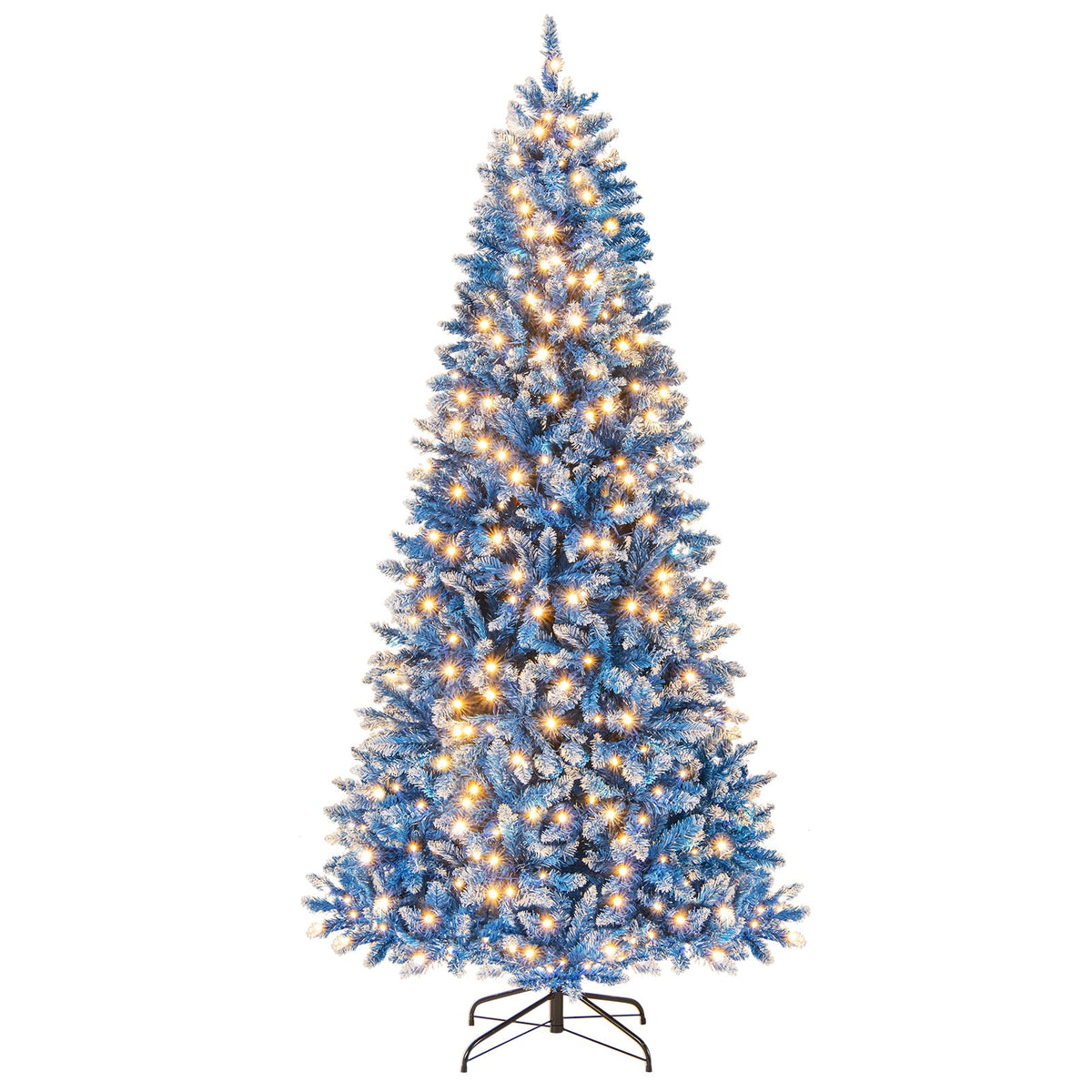 6/7/8/9 FT Artificial Christmas Tree with 767 Snowy Branch Tips-7 FT-Christmas Trees-DECOROLALA