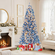 6/7/8/9 FT Artificial Christmas Tree with 767 Snowy Branch Tips-7 FT-Christmas Trees-DECOROLALA