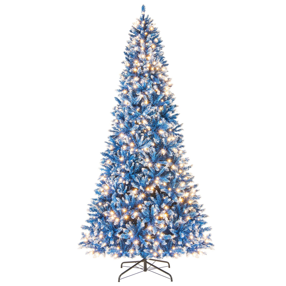6/7/8/9 FT Artificial Christmas Tree with 767 Snowy Branch Tips-9 FT-Christmas Trees-DECOROLALA