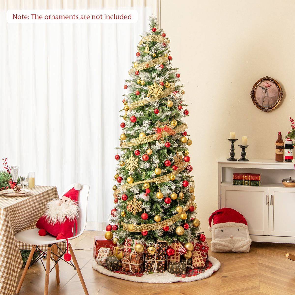 6/7.5/9 FT Artificial Christmas Tree with Warm-White LED Lights-M-Christmas Trees-DECOROLALA