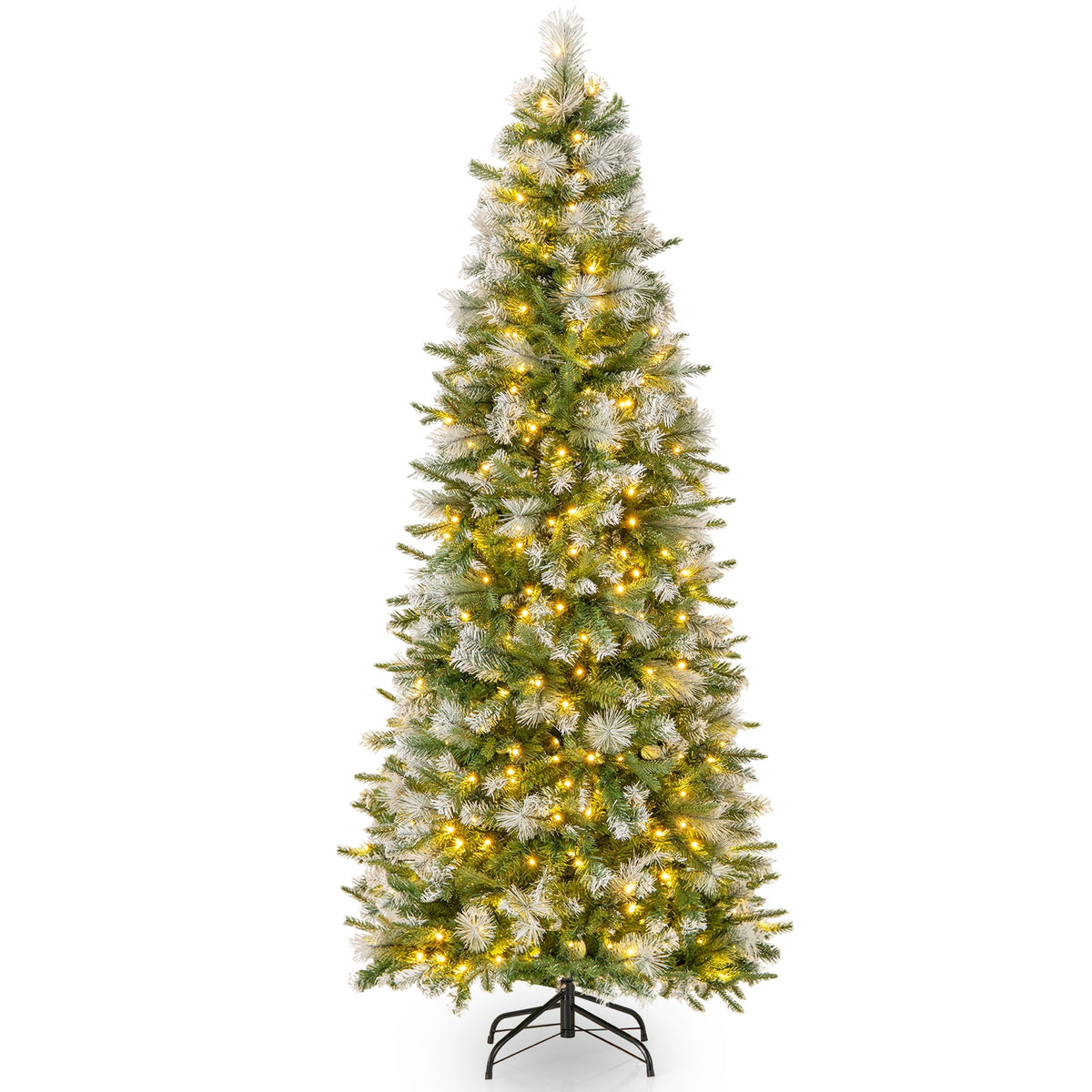 6/7.5/9 FT Artificial Christmas Tree with Warm-White LED Lights-S-Christmas Trees-DECOROLALA