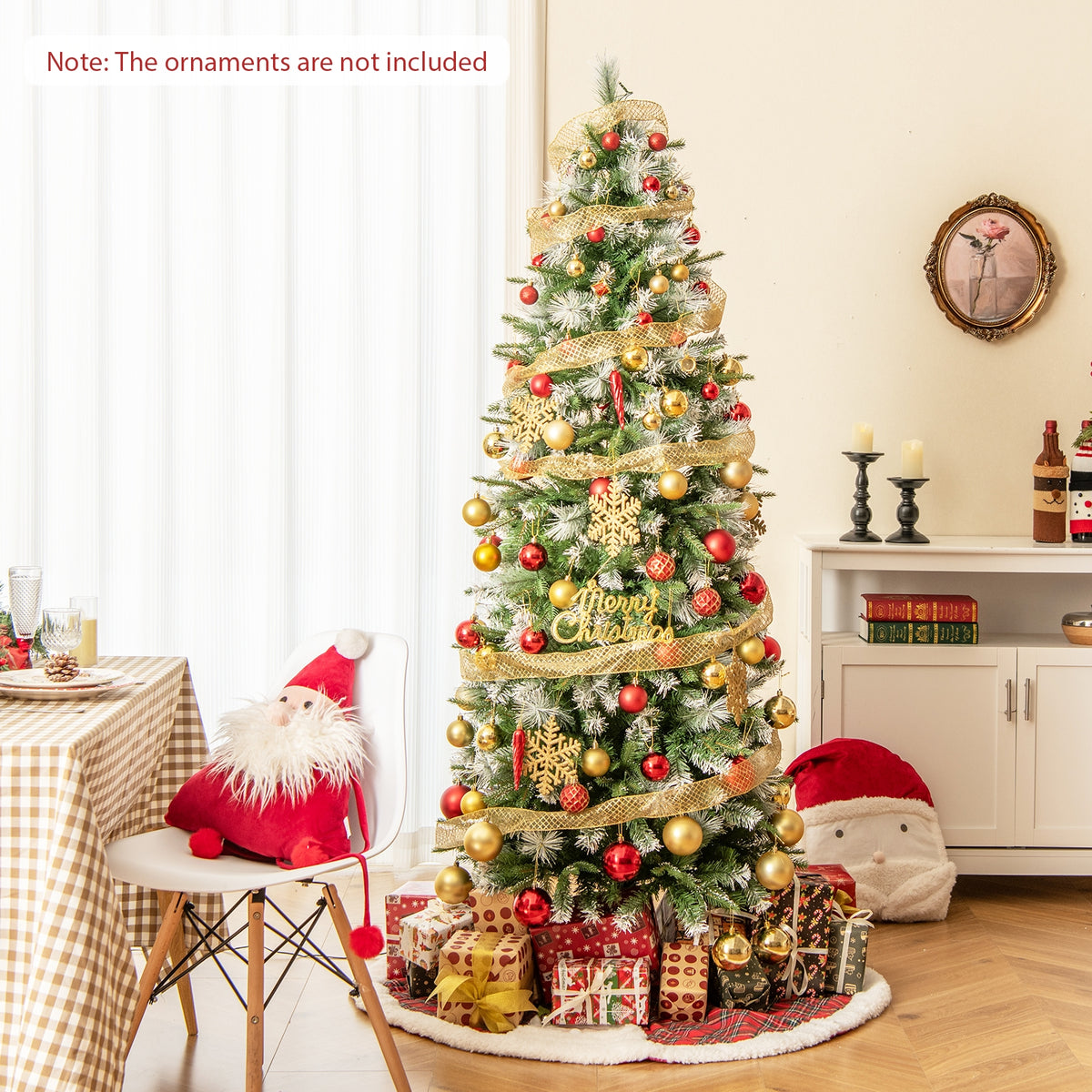 6/7.5/9 FT Artificial Christmas Tree with Warm-White LED Lights-S-Christmas Trees-DECOROLALA