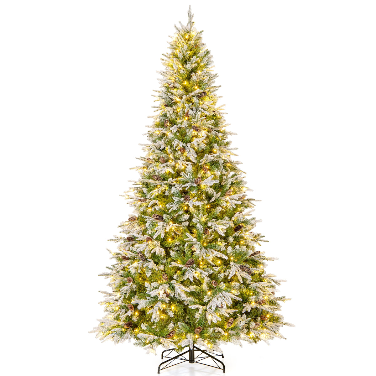 6/7.5/9 FT Pre-Lit Artificial Christmas Tree with 765/1135/1871 Tips and 280/470/690 Warm-White LED Lights-L-Christmas Trees-DECOROLALA