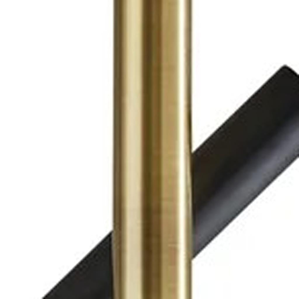 68" Black Metal LED Floor Lamp With Black Metal Cylinder Shade-Floor Lamps-DECOROLALA