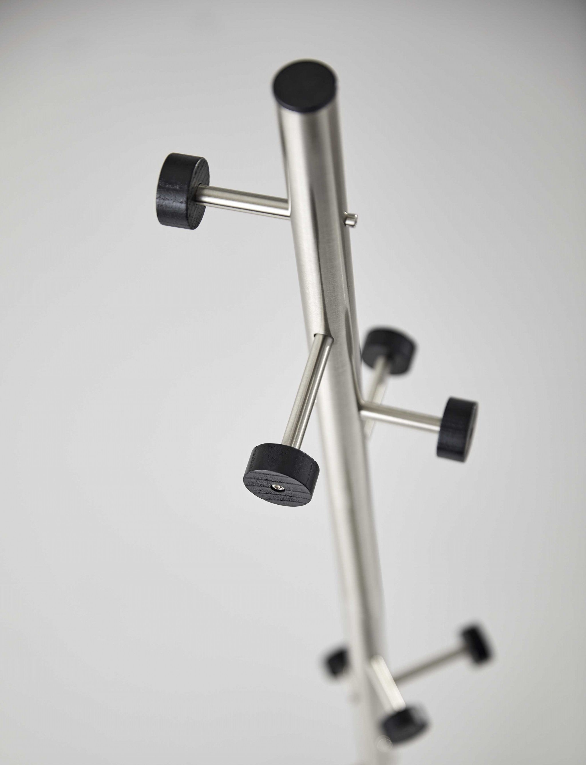 68" Brushed Steel Brushed Steel Coat Rack-Coat Hangers-DECOROLALA