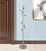 68" Brushed Steel Brushed Steel Coat Rack-Coat Hangers-DECOROLALA