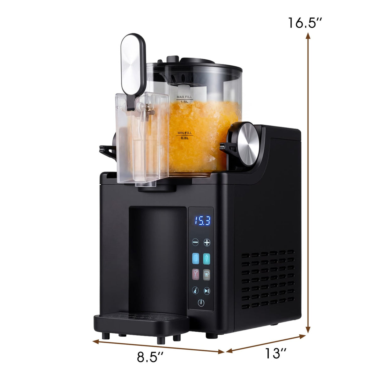 68 oz Frozen Drink Maker and Slushy Machine for Home-Black-Slushie Machine-DECOROLALA