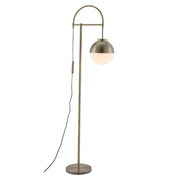 69" Bronze Steel Floor Lamp With Bronze Steel Globe Shade-Floor Lamps-DECOROLALA