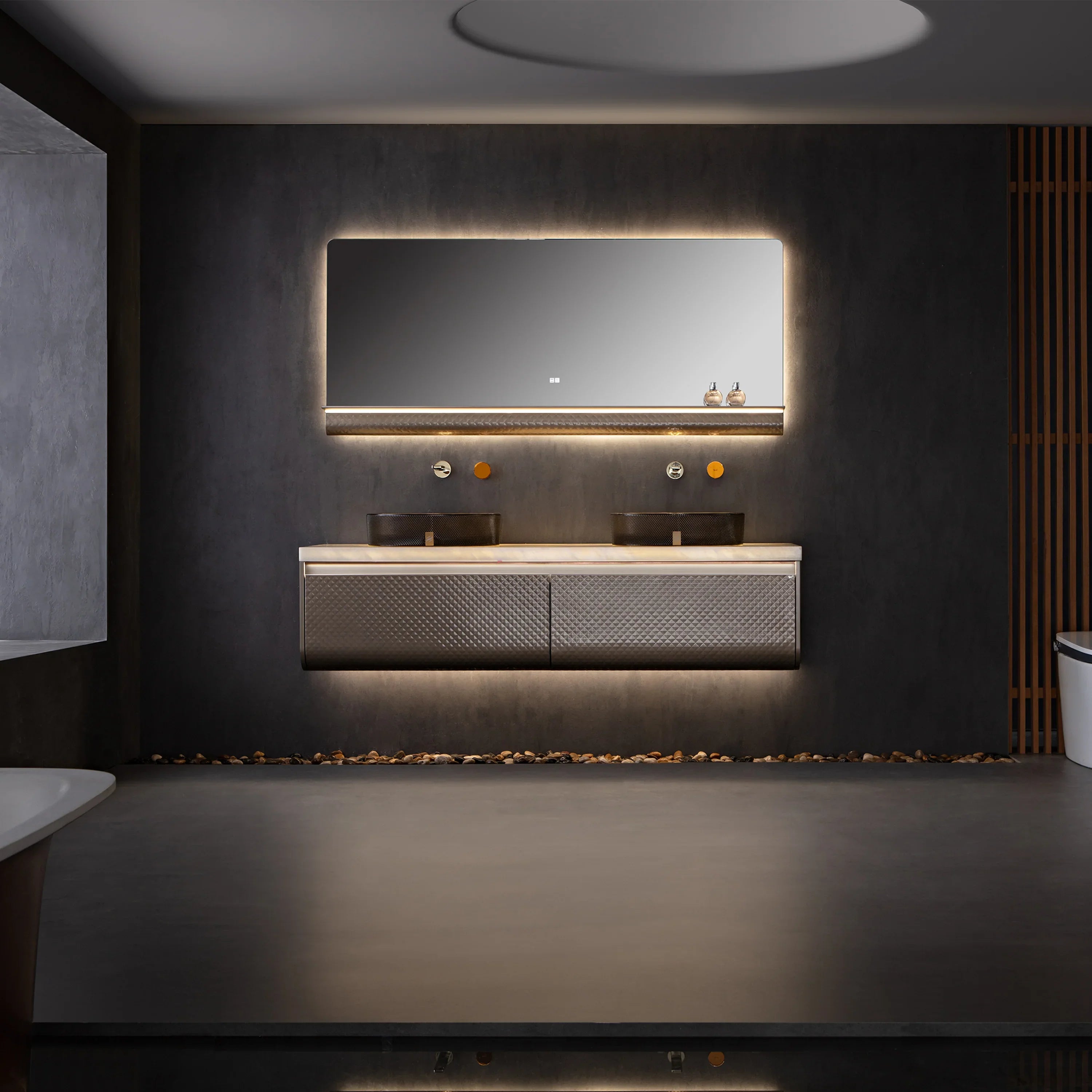 69" Champagne LED Mirror