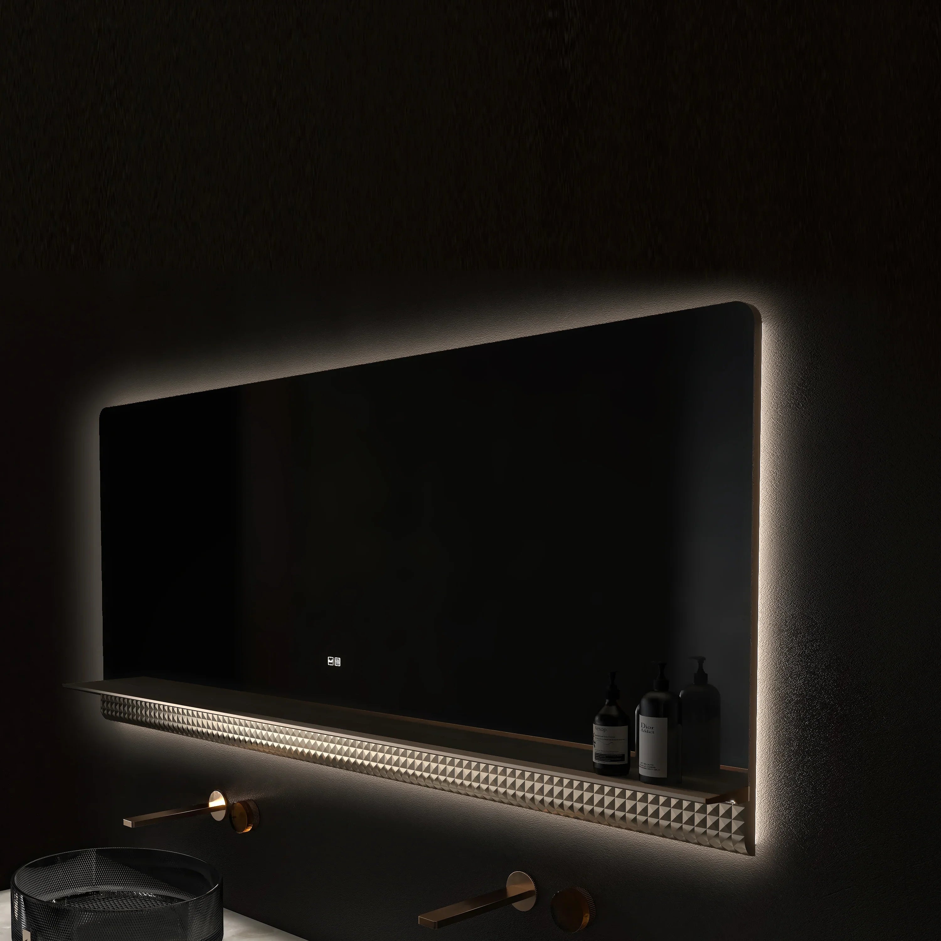 69" Champagne LED Mirror