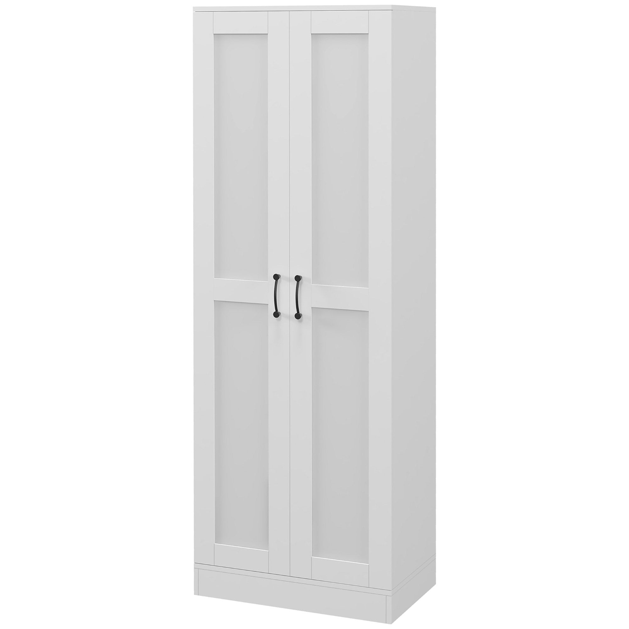 69" Pantry Cabinet with Storage, Kitchen Pantry Storage Cabinet with Soft Close Doors and Adjustable Shelves, White-DECOROLALA