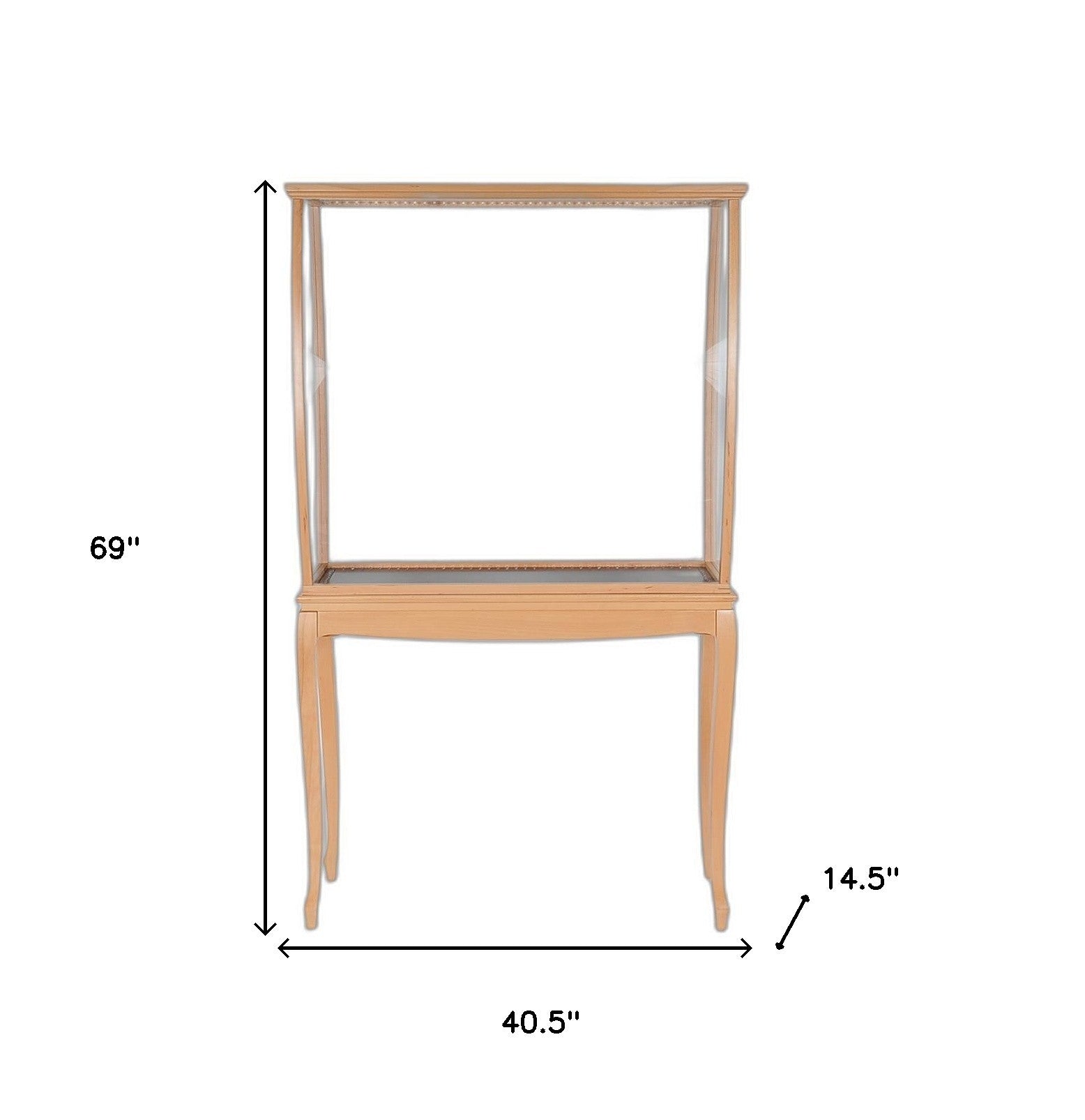 69" Wood Brown Solid Wood Hand Painted Figurine Tabletop Sculpture-Sculptures-DECOROLALA