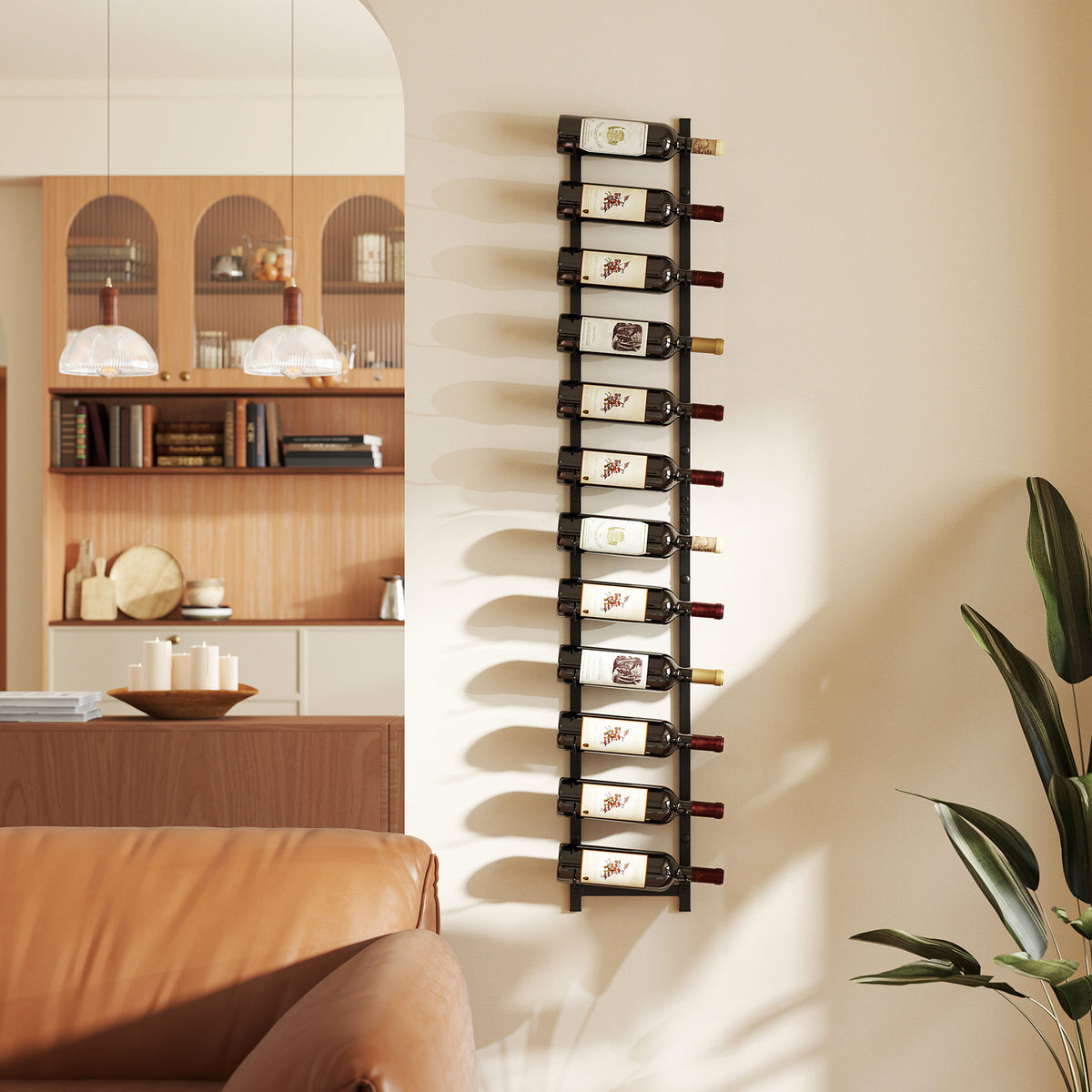 6/9/12-Bottle Rustproof Wall-Mounted Wine Rack-XL-Wine Racks-DECOROLALA