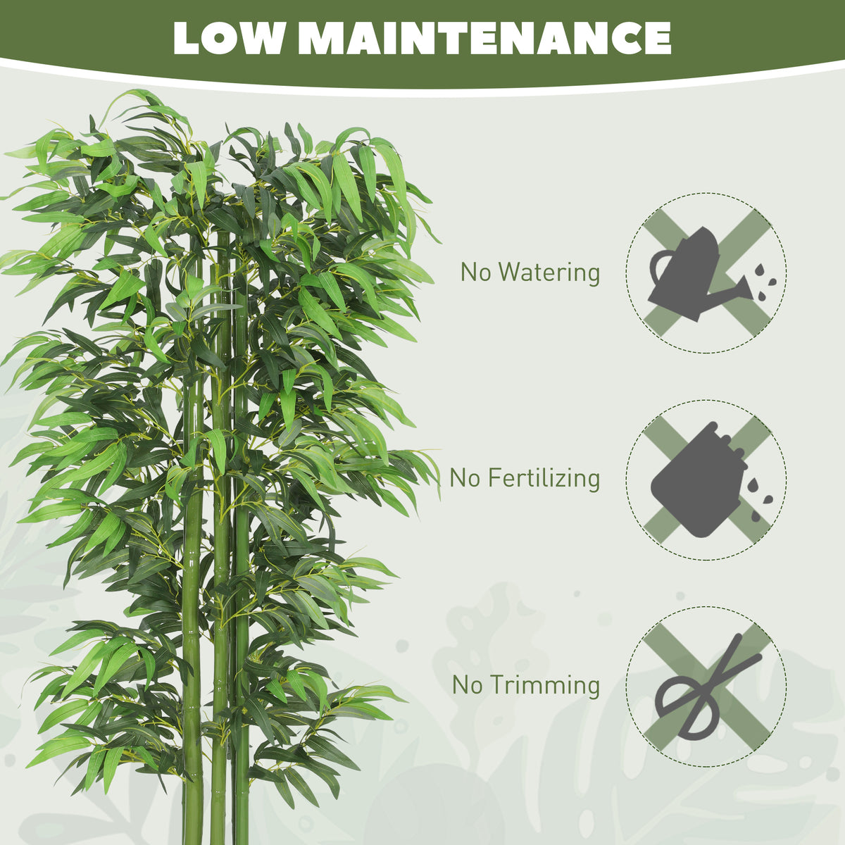 6FT Artificial Bamboo Trees Set of 2, Fake Plants with Nursery Pot for Indoor Decor-Artificial Trees-DECOROLALA