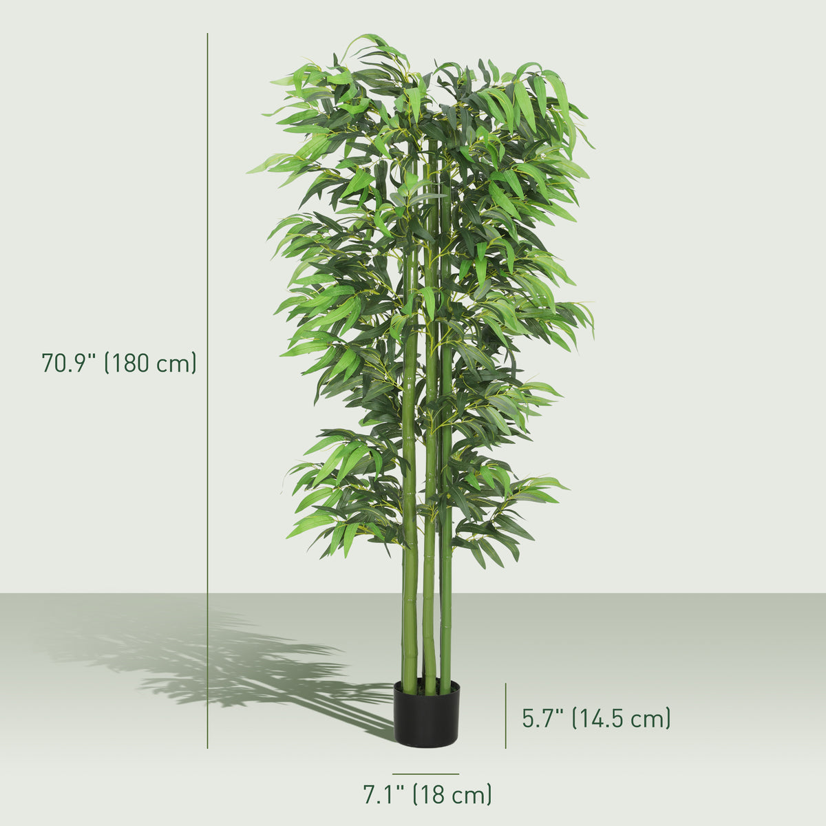 6FT Artificial Bamboo Trees Set of 2, Fake Plants with Nursery Pot for Indoor Decor-Artificial Trees-DECOROLALA
