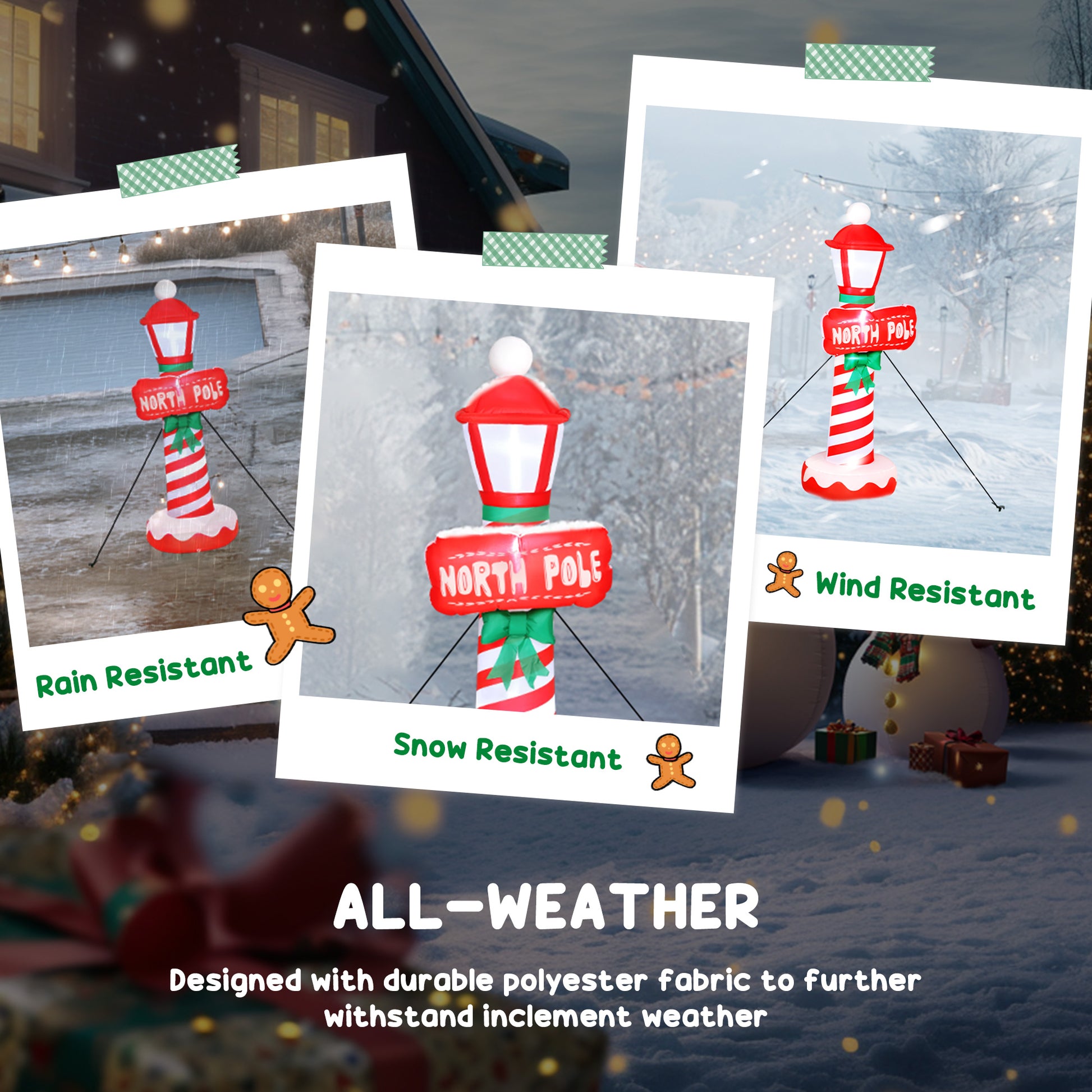 6FT Christmas Inflatable Decoration, Inflatable Lighthouse Xmas Blow Up Decor with LED Lights for Yard, Lawn, Garden-Home Furnishings > Holiday & Seasonal > Christmas Decorations > Christmas Inflatables-DECOROLALA