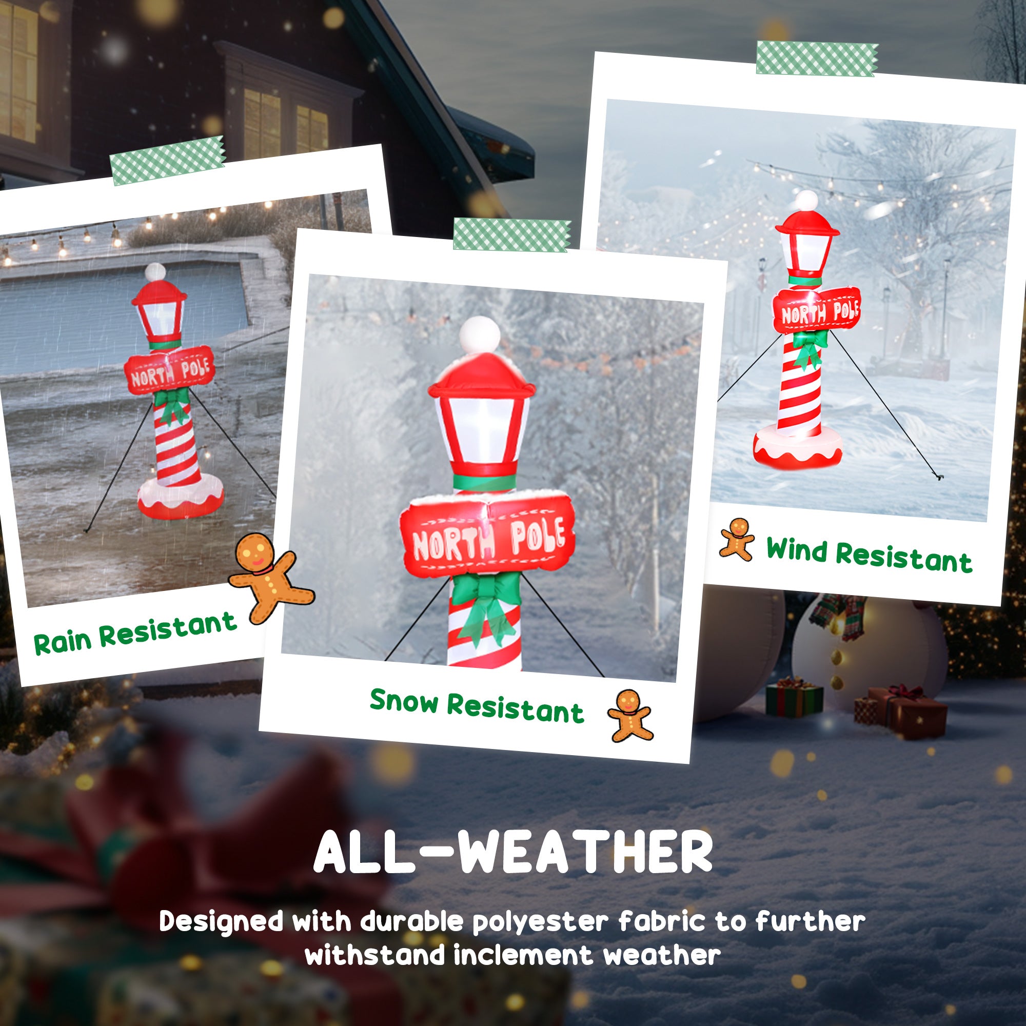 6FT Christmas Inflatable Decoration, Inflatable Lighthouse Xmas Blow Up Decor with LED Lights for Yard, Lawn, Garden-Home Furnishings > Holiday & Seasonal > Christmas Decorations > Christmas Inflatables-DECOROLALA