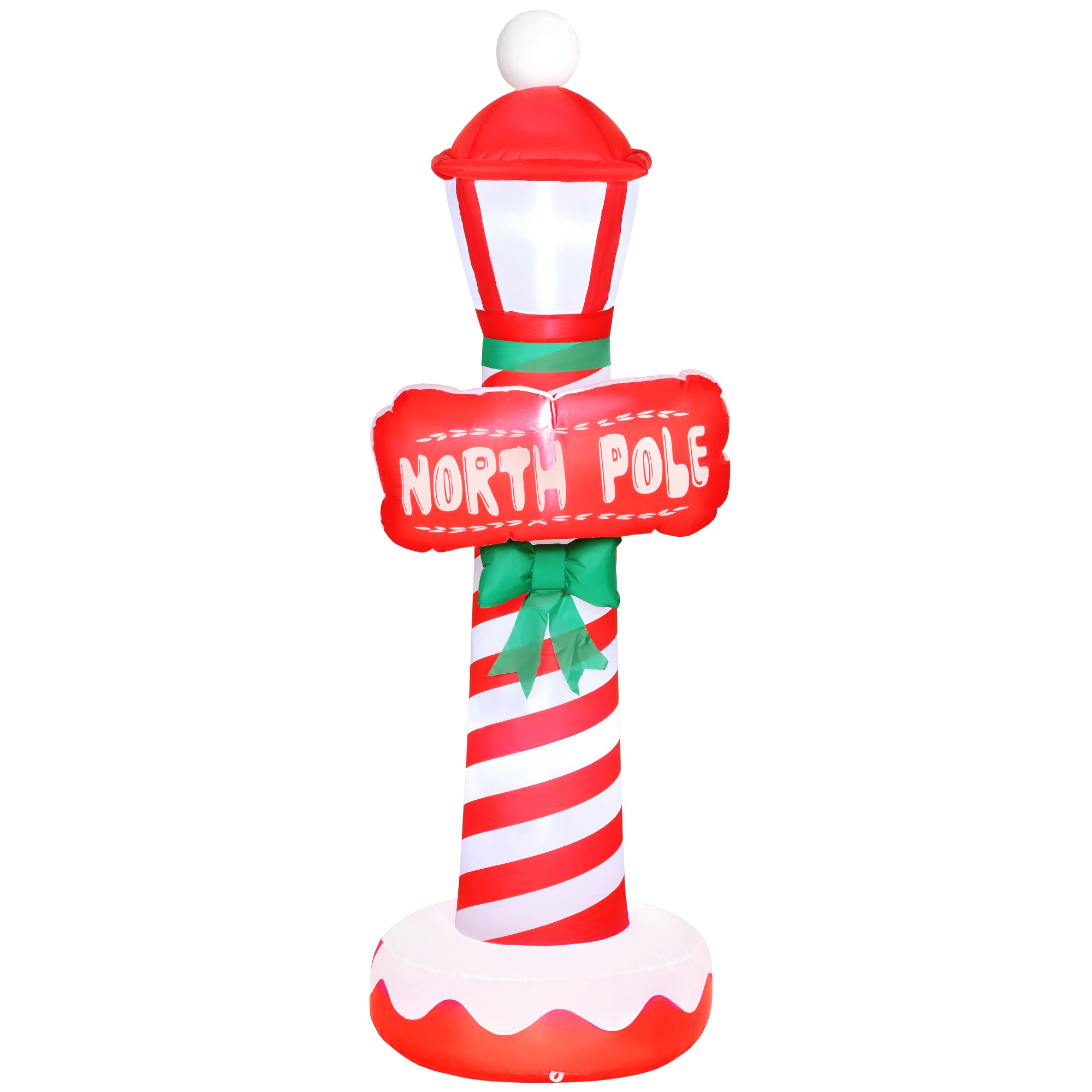6FT Christmas Inflatable Decoration, Inflatable Lighthouse Xmas Blow Up Decor with LED Lights for Yard, Lawn, Garden-Home Furnishings > Holiday & Seasonal > Christmas Decorations > Christmas Inflatables-DECOROLALA