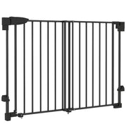 29"-44" Wide Dog Gate, 29" H, Pet Gate with Auto-Close, Single Hand Operation, Wall-Mounted, No-Threshold Design