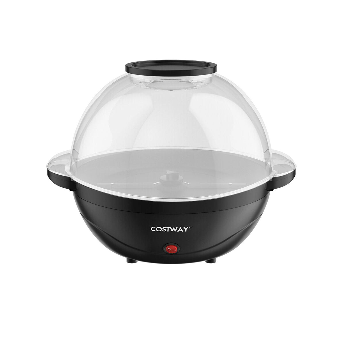 6QT Stirring Popcorn Popper Maker with Nonstick Plate-Black-Small Appliances-DECOROLALA