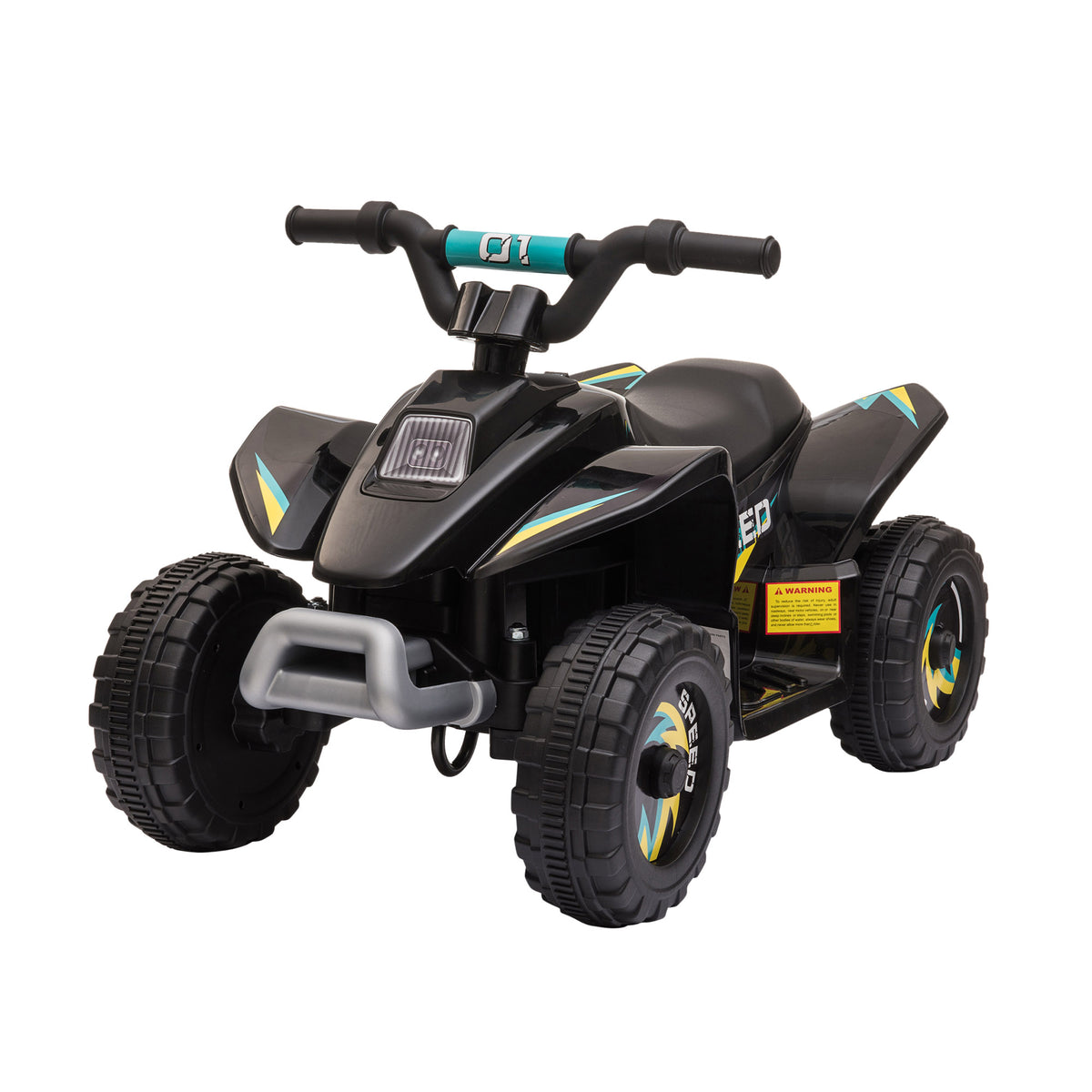 Kids Ride on ATV, 6V Battery Powered Quad Car with Forward, Reverse Switch, for Boys Girls 18-36 Months-Toys & Games > Baby & Toddler Toys > Electric Ride-On Toys > Electric Toy Cars-DECOROLALA