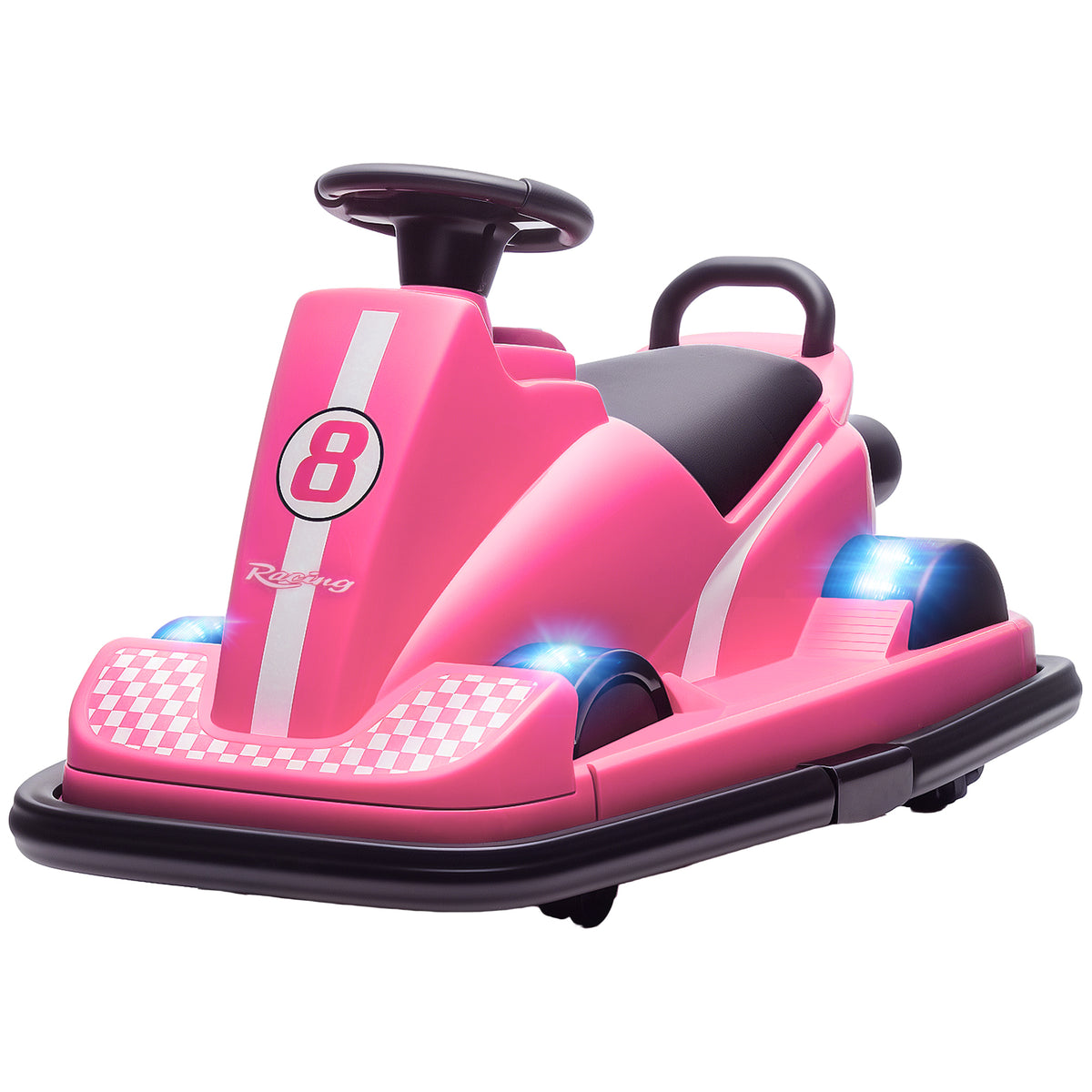 Bumper Car for Kids, 6V Battery Powered Bumping Car with 360 Degree Spin, Dual Motors, Music, for 3-8 Years-Toys & Games > Baby & Toddler Toys > Electric Ride-On Toys > Electric Toy Cars-DECOROLALA