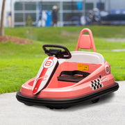 Kids Bumper Car, 6V 360Â° Rotation Electric Ride on Car, Twin Motors Battery Powered Toy with Music, Horn and Lights, Safety Belt, for Boys and Girls Aged 18-48 Months-Toys & Games > Baby & Toddler Toys > Electric Ride-On Toys > Electric Toy Cars-DECOROLALA