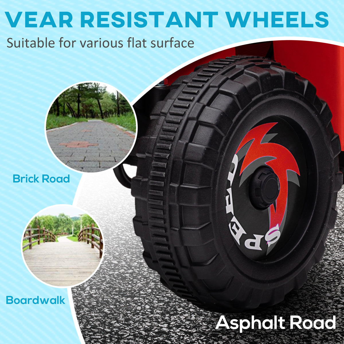 6V Quad Kids Electric Car with Wear-resistant Wheels, for Boys and Girls Aged 18-36 Months-Toys & Games > Baby & Toddler Toys > Electric Ride-On Toys > Electric Toy Cars-DECOROLALA