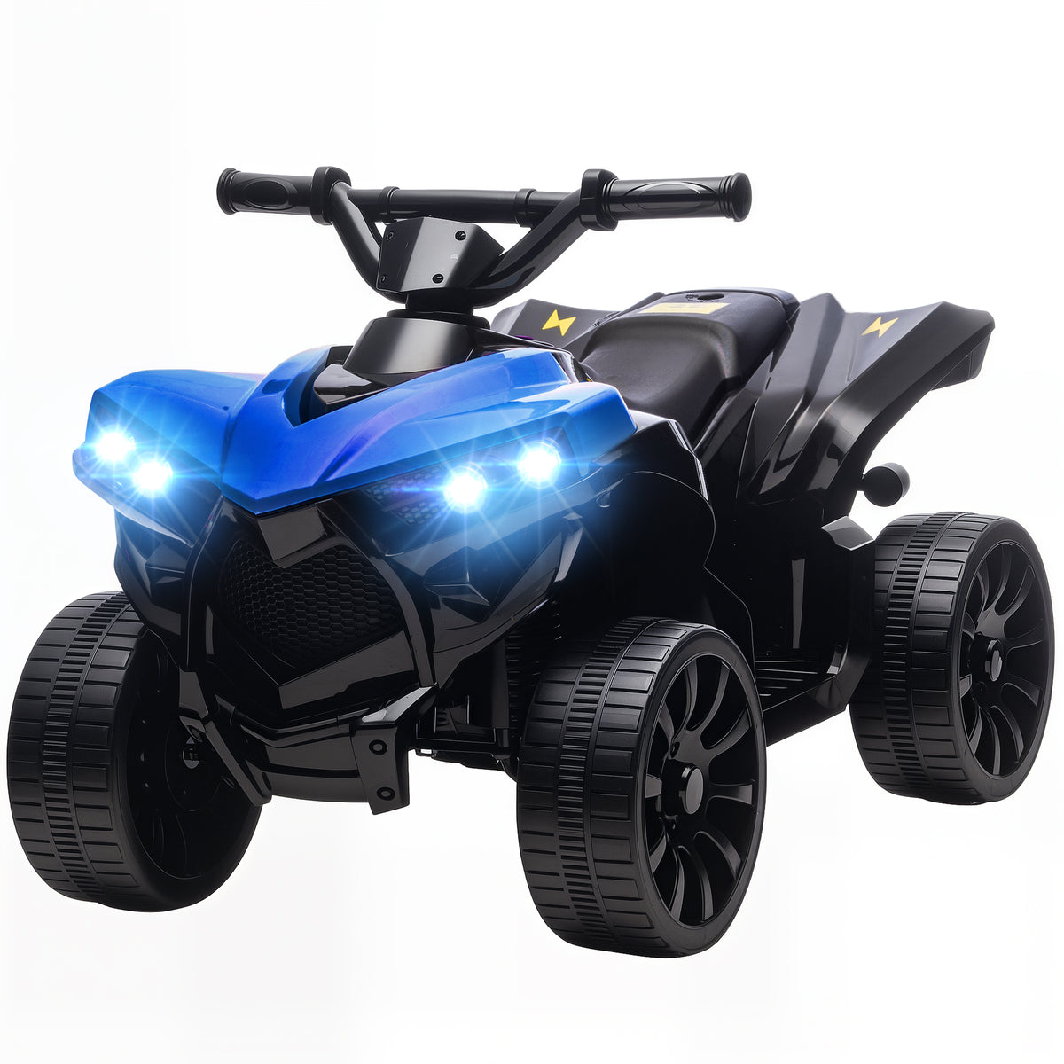 6V Kids ATV, 4 Wheeler Electric Ride on Car with Music and LED Headlights, for Ages 18-56 Months Boys and Girls-Toys & Games > Baby & Toddler Toys > Electric Ride-On Toys > Electric Toy Cars-DECOROLALA