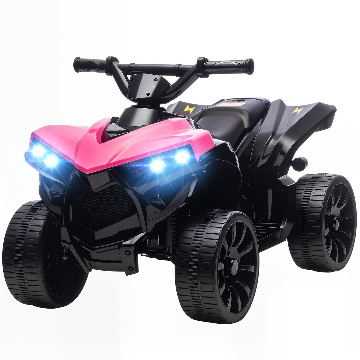 6V Kids ATV, 4 Wheeler Electric Ride on Car with Music and LED Headlights, for Ages 18-56 Months Boys and Girls-Toys & Games > Baby & Toddler Toys > Electric Ride-On Toys > Electric Toy Cars-DECOROLALA