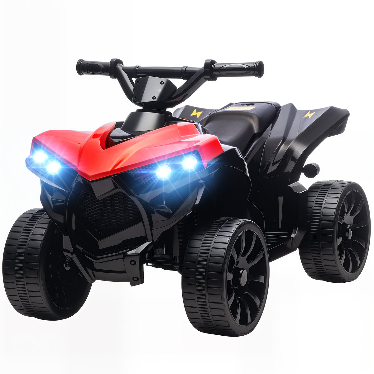 6V Kids ATV, 4 Wheeler Electric Ride on Car with Music and LED Headlights, for Ages 18-56 Months Boys and Girls-Toys & Games > Baby & Toddler Toys > Electric Ride-On Toys > Electric Toy Cars-DECOROLALA