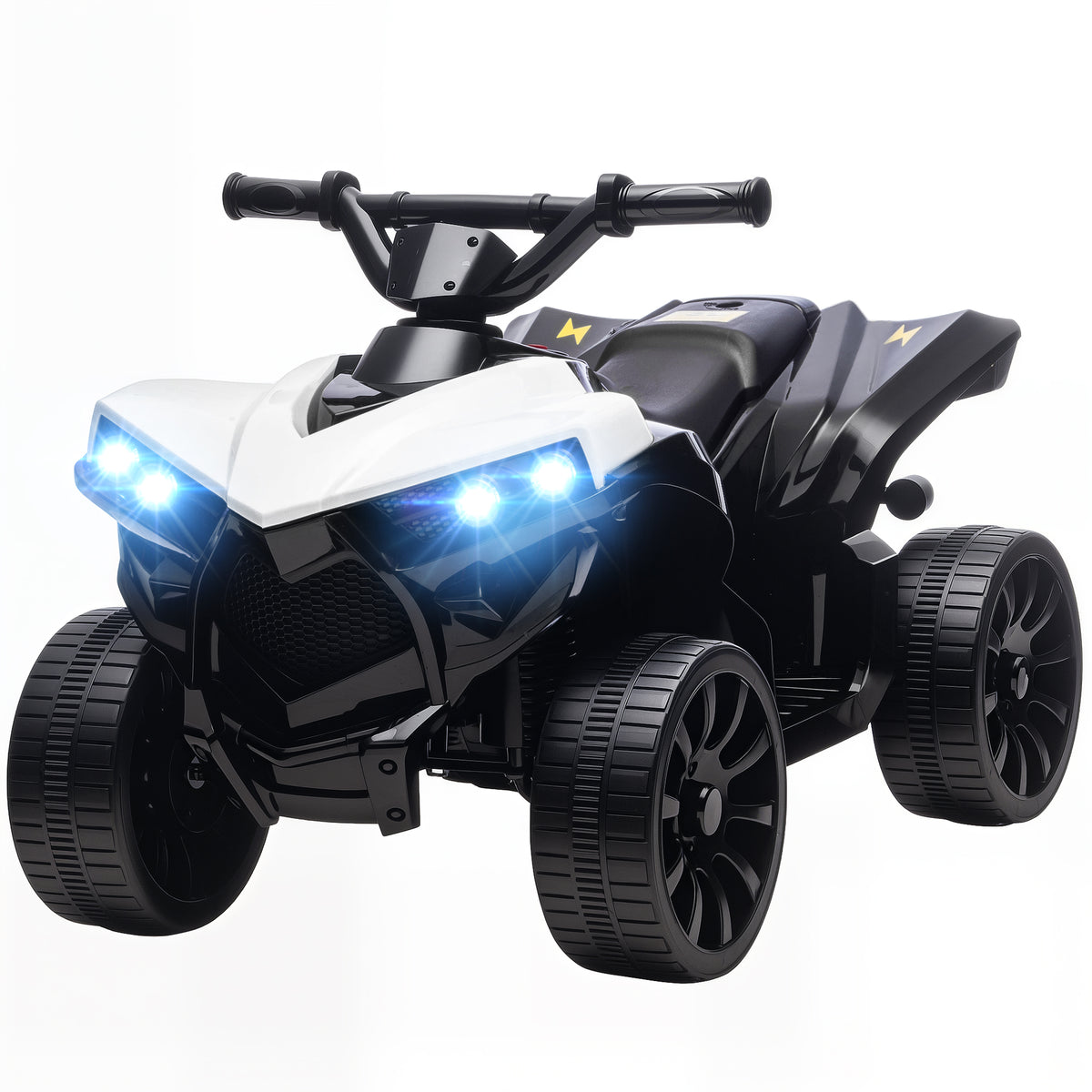 6V Kids ATV, 4 Wheeler Electric Ride on Car with Music and LED Headlights, for Ages 18-56 Months Boys and Girls-Toys & Games > Baby & Toddler Toys > Electric Ride-On Toys > Electric Toy Cars-DECOROLALA