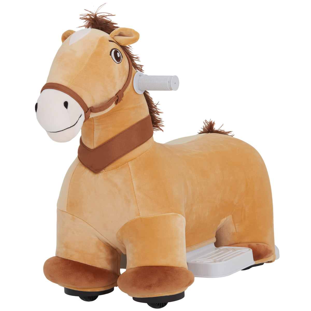 6V Battery Powered Kids Ride on Animal Toy, Electric Ride on Horse with Music Forward, Brown-Toys & Games > Baby & Toddler Toys > Riding & Rocking Toys > Rocking Horses-DECOROLALA