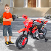 6V Kid Electric Ride On Motorcycle Powered Dirt Bike Battery Scooter For 3-6 Year Old Kids Toddlers W/ Training Wheels Red-Toys & Games > Baby & Toddler Toys > Electric Ride-On Toys > Electric Motorcycles-DECOROLALA
