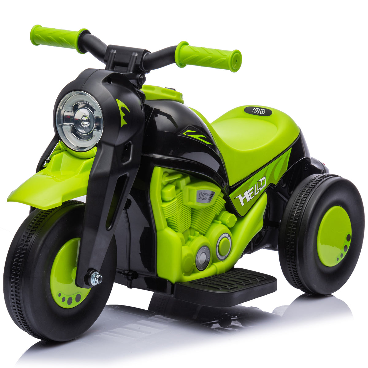Electric Motorcycle for Kids, 6V Ride on Bubble Car with LED Headlight, Music, Pedal, for 2-5 Years-Toys & Games > Baby & Toddler Toys > Electric Ride-On Toys > Electric Motorcycles-DECOROLALA