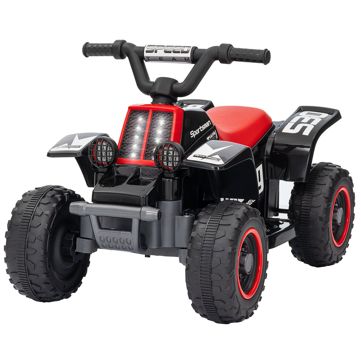 6V Kids ATV Quad, 4 Wheeler Battery Powered Electric Ride on Car w/ Lights, Forward Backward-Toys & Games > Baby & Toddler Toys > Electric Ride-On Toys > Electric Toy Cars-DECOROLALA