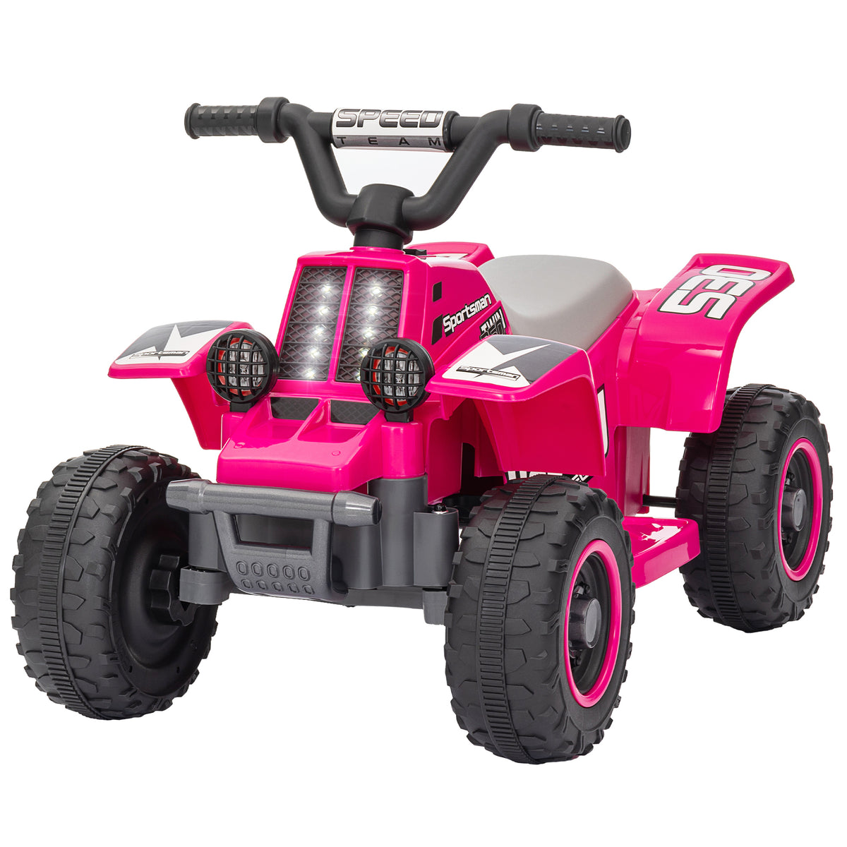 6V Kids ATV Quad, 4 Wheeler Battery Powered Electric Ride on Car w/ Lights, Forward Backward-Toys & Games > Baby & Toddler Toys > Electric Ride-On Toys > Electric Toy Cars-DECOROLALA