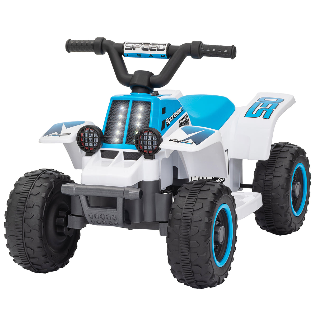 6V Kids ATV Quad, 4 Wheeler Battery Powered Electric Ride on Car w/ Lights, Forward Backward-Toys & Games > Baby & Toddler Toys > Electric Ride-On Toys > Electric Toy Cars-DECOROLALA